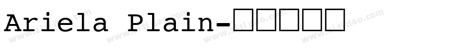 Ariela Plain字体转换